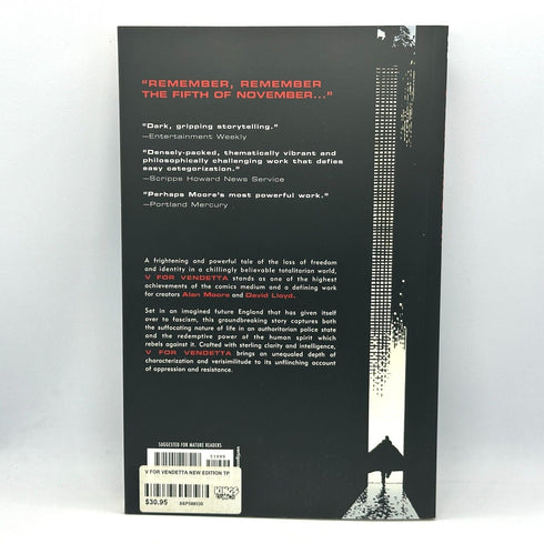 V For Vendetta - DC Comics Alan Moore Paperback Graphic Novel Comic Book